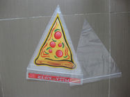 ピザ救済者のためのステッカー、ジッパーの終わりが付いている三角形 Ldpe のグリップのシール袋