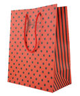 赤は印刷された赤いロープ/かわいいの紙袋のクリスマスのギフト袋をカスタマイズしました