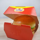 包むバーガーキングのための顧客用紙箱レストランのためのハンバーガーの紙箱