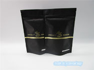 包むコーヒー粉のプラスチック袋ロゴはコーヒー豆の包装の無光沢の黒を印刷しました