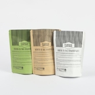 カスタム 生物分解可能な クラフト紙 スタンドアップ シープロック 包装袋 茶とコーヒー粉末