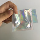 食用のきらめき/微光のための金属ラベルのステッカーのレーザー光線写真虹色袋を包む自己接着ホイルの袋