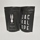 無光沢の黒い食品包装のフィルムは上のジッパーとのコーヒー バッグの注文のロゴを立てます