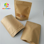 ブラウン クラフト紙のヒート シールの包装袋はクッキー/コーヒー豆のためのサイズをカスタマイズしました