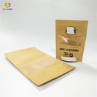 窓とのクラフト紙有機性Doypackを包む注文の印刷の茶軽食袋