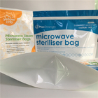 光沢のあるジップ ロック式のマイクロウェーブ底ガセット袋はプラスチック滅菌装置のレトルト袋を立てます