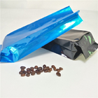弁が付いているコーヒー袋のヒート シールを包むアルミ ホイルの側面のガセットのティーバッグ