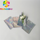 ホログラムの虹ホイルの臭いの証拠のマイラー注文の袋を包む明確な前部ホイルの袋