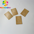 Eco友好的な注文の印刷のクラフトの紙袋平らなボディは粉の包装をごしごし洗います