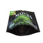 注文の印刷のZipLockはアルミ ホイルの立場の袋のMatchaの緑茶の粉のパッキング袋を袋に入れる