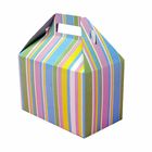 美しい Foldable ケーキ ハンドルが付いている包装箱の銀製の芸術/クラフト紙