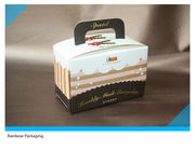 と包む美しく、魅力的なケーキの包装の紙箱はハンドルを取り除きます