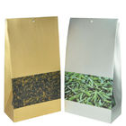 茶のための正方形の Bpttom の黄色い銀色の無光沢の終わりのプラスチック包装袋