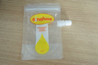 明確液体の包装のために再使用可能な黄色い口の袋の包装を立てて下さい