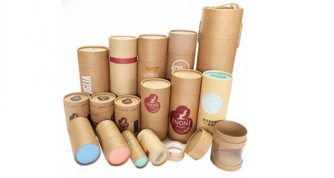 食品包装のために包む習慣によって印刷される創造的な円形のクラフト紙の管