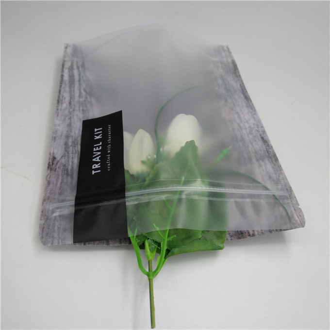 プラスチック ジッパー ロックの底グウの化粧品の包装は明確な前部が付いているマイラーの袋を立てます