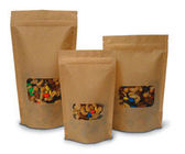 、食糧広く利用された、小売り軽食のためのクラフト紙袋はナット、クッキー、チョコレートのために袋に入れます