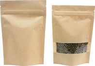 ビーフ・ジャーキーの 4 つの oz ジップ ロック式のクラフト紙の袋のために包むクラフト紙の軽食袋