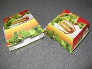白いボール紙のハンバーガーのために包む多彩な印刷紙箱