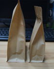 ブロックの小型のジッパーが付いている平底の袋を包む最下のクラフト紙の軽食袋