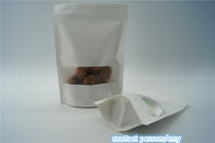 食品包装のための標準的で明確な窓のクラフト紙の袋のResealableジッパー