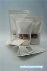 食品包装のための標準的で明確な窓のクラフト紙の袋のResealableジッパー