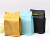 注文の印刷のコーヒー バッグの無光沢の青い平底を包むプラスチック ジッパーは250g、1lb、2Lbを袋に入れます