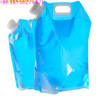 包む屋外スポーツのプラスチック袋水貯蔵袋を折る3ガロン