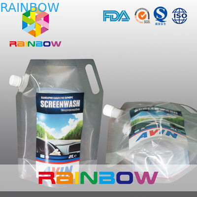 透明な3L水証拠か印刷は口の袋の液体のびん袋を立てます