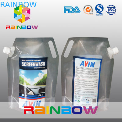 透明な3L水証拠か印刷は口の袋の液体のびん袋を立てます