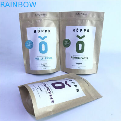 Pirnted注文の生物分解性袋環境に優しい袋のクラフト紙PLA袋