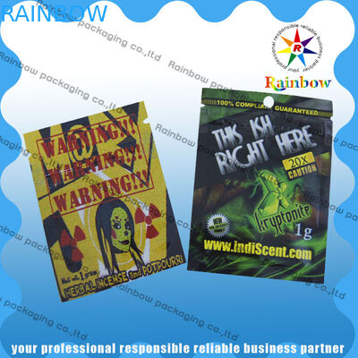 ヒート シールのプラスチック草の Incens 袋、アルミ ホイル袋の Ziplock