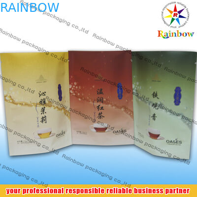 緩い葉の茶のためのロゴと印刷される最下のガセットのティーバッグの包装