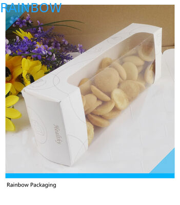 透明な窓とリサイクルされる豪華なケーキのペーパー包装箱