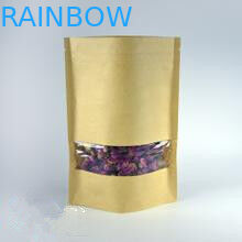 150 のグラムの透明な窓が付いている容量によってカスタマイズされる紙袋のジッパー