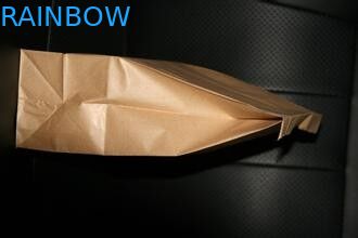 ブラウンのロゴはカスタマイズされた紙袋を、取り除きます立てます袋を印刷しました