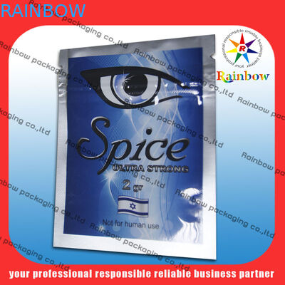 草の香のパッケージのための 100 ミクロンのアルミ ホイル袋のペット/AL/PE