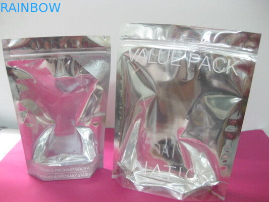 明確な前部と再生利用できる上ペット/PE 化粧品の包装袋をファスナーを絞める