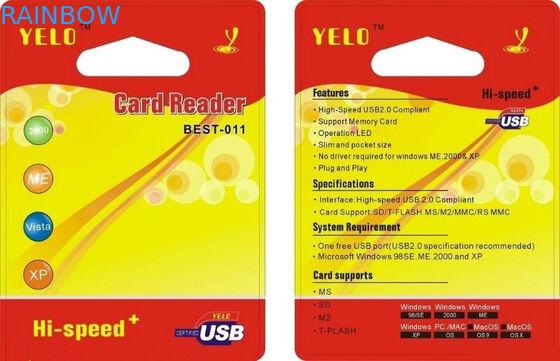 カード読取り装置のパッケージのために包む注文のロゴのゆとりのプラスチック包装