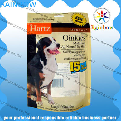 最下のガセットおよびジッパーによってリサイクルされる犬によってカスタマイズされるペット フード袋