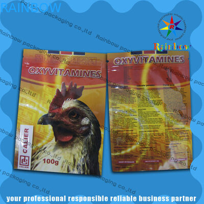 犬/猫/牛/鶏のための側面のガセットが付いている色刷のペット フードの袋