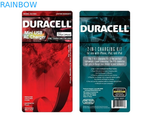 印刷されるロゴと包んでいる USB の充電器のための環境に優しく赤いまめカード パッキング