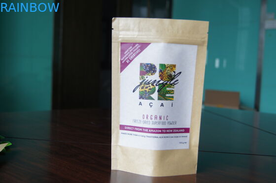 ジッパーによってよい印刷を包む注文のクラフト紙のティーバッグ