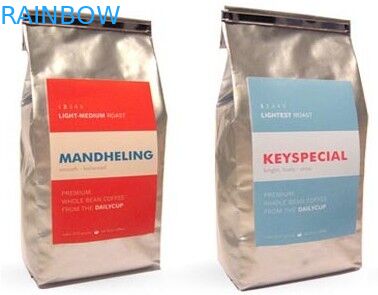 平底の無光沢の終わりのアルミ ホイルの袋、銀製の錫のタイのコーヒー包装袋