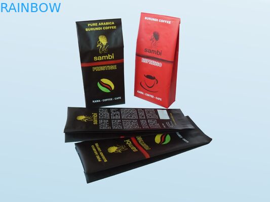 無光沢の終わりを包む銀色の真空シールのティーバッグはガス抜き処理弁によって立ちます