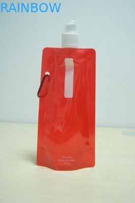 明るく赤いプラスチックは包む金属のホックの飲み物が付いている袋を立てましたり/ジュース/ベビーフードのための袋を立てます袋を立てます