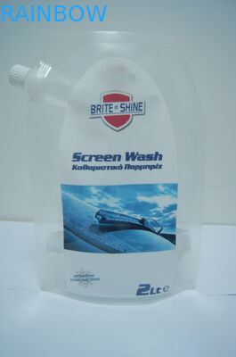 2 リットルの透明なプラスチックは包む袋スクリーンの洗浄を立てましたり/洗浄包装のための口袋を立てます