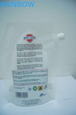 2 リットルの透明なプラスチックは包む袋スクリーンの洗浄を立てましたり/洗浄包装のための口袋を立てます