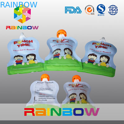 銀色十分にハンドル/Lable と印刷される噴出袋を立てて下さい