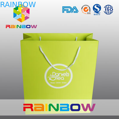 リサイクルされた正方形の底は紙袋/印刷されたペーパー買い物袋をカスタマイズしました